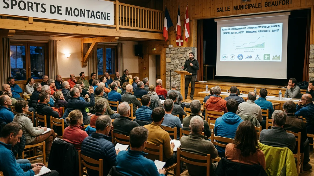 Séance d'assemblée générale civique et délibérations collectives