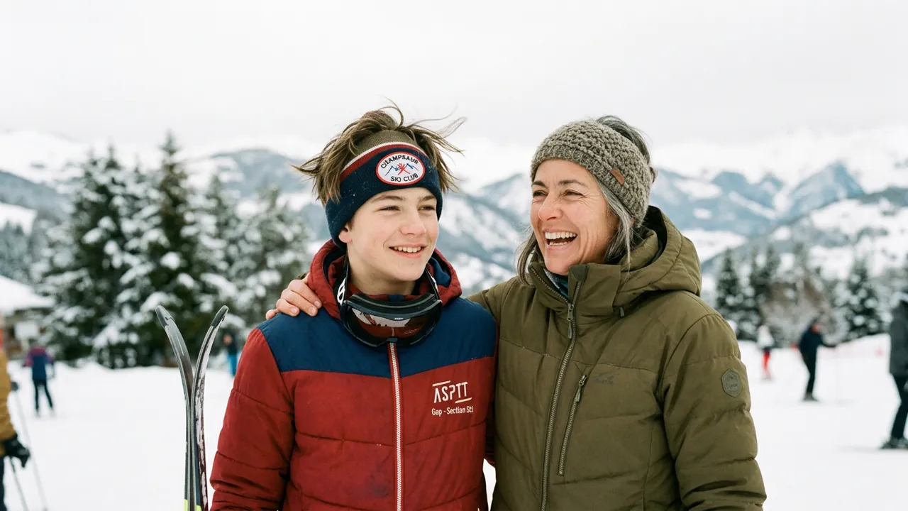 Portrait authentique d'une famille bénéficiaire accompagnée par FREE SNOW GAP